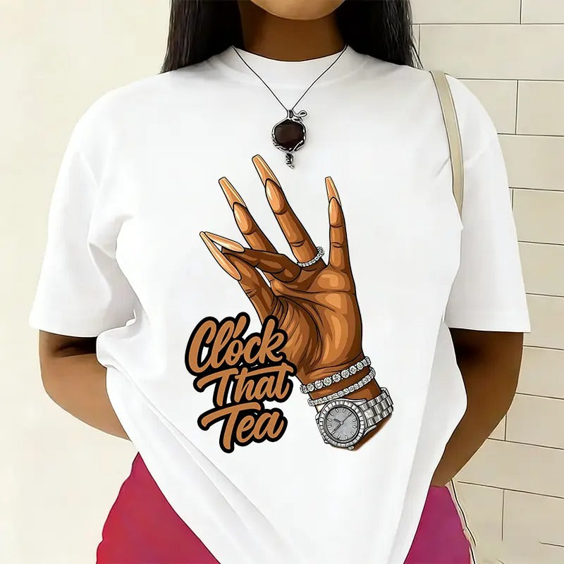 Clock That Tea Graphic Bold Statement T-Shirt / Sweatshirt / Hoodie