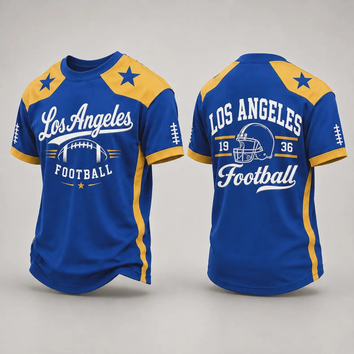 Retro City Football Graphic Crew Neck Soccer Jersey