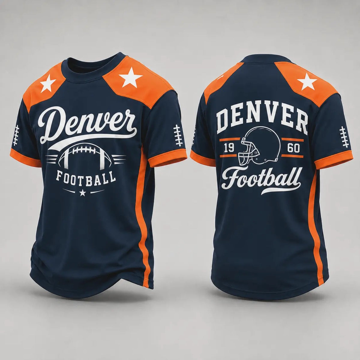Retro City Football Graphic Crew Neck Soccer Jersey