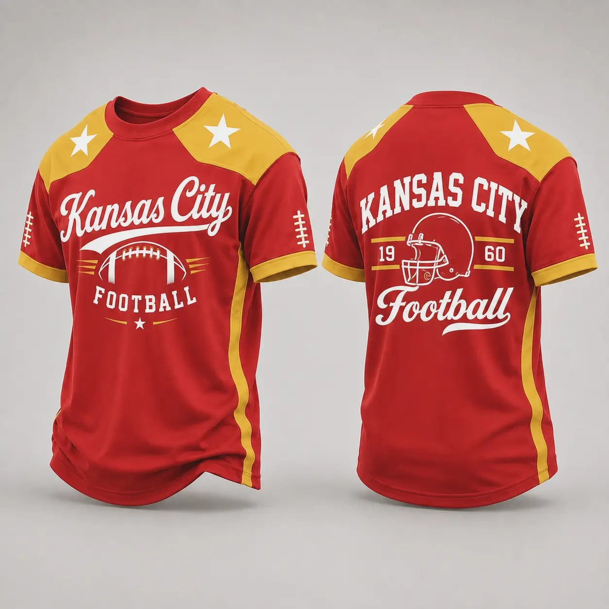 Retro City Football Graphic Crew Neck Soccer Jersey