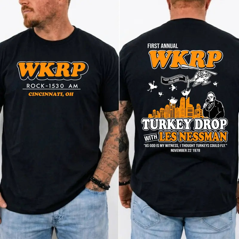 Retro Thanksgiving Turkey Drop T-Shirt / Sweatshirt / Hoodie