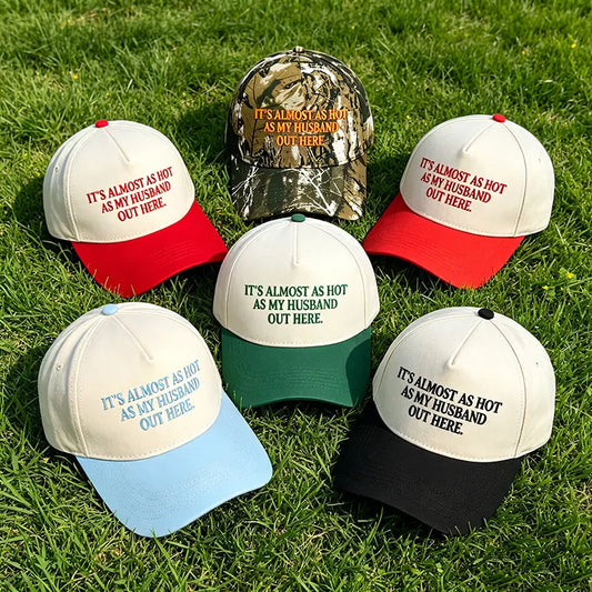 Embroidered Almost As Hot As My Husband  Baseball Cap