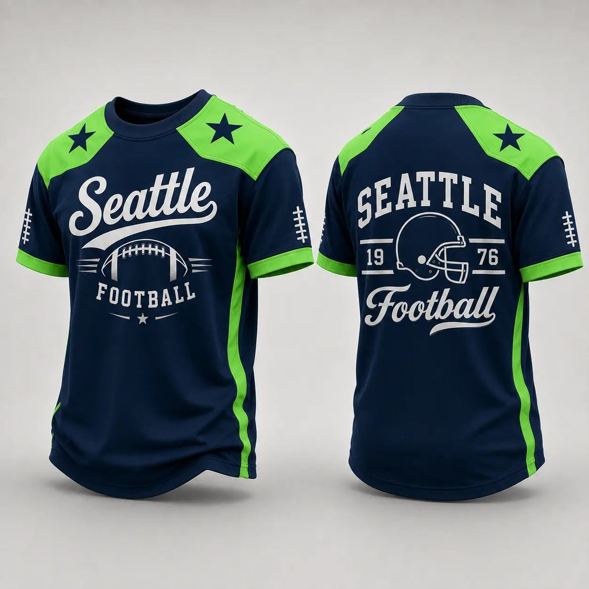 Retro City Football Graphic Crew Neck Soccer Jersey