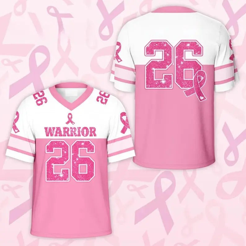 Breast Cancer V Neck Soccer Jersey