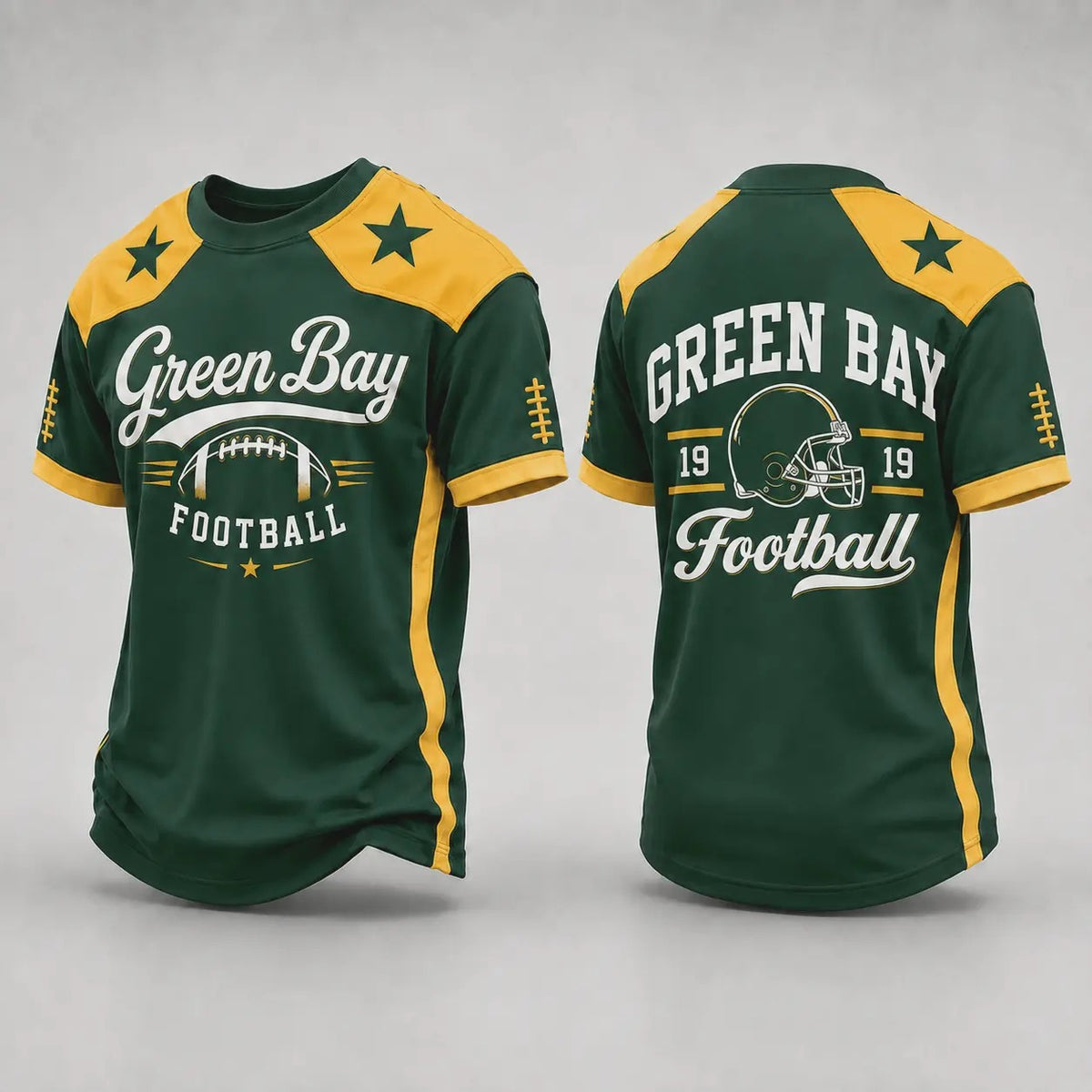 Retro City Football Graphic Crew Neck Soccer Jersey