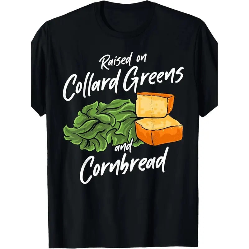 Retro Southern Cuisine Collard Greens And Cornbread T-Shirt / Sweatshi ...