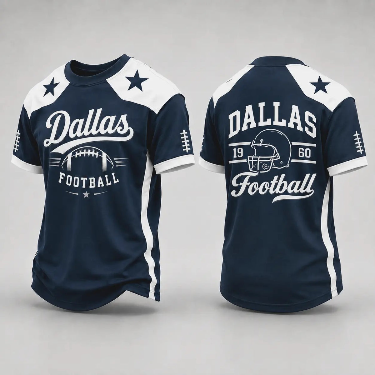 Retro City Football Graphic Crew Neck Soccer Jersey
