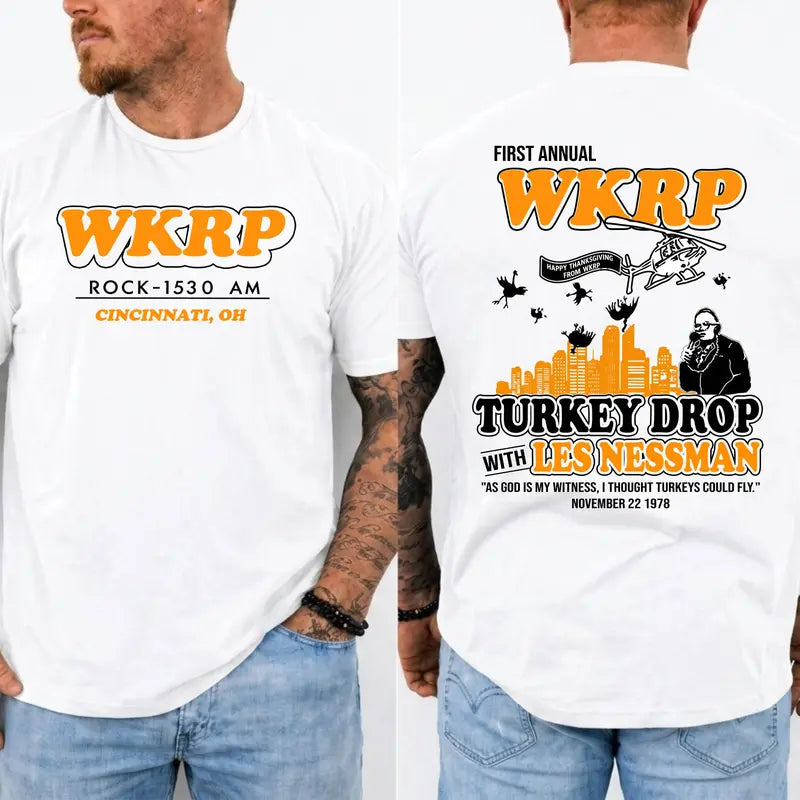 Retro Thanksgiving Turkey Drop T-Shirt / Sweatshirt / Hoodie