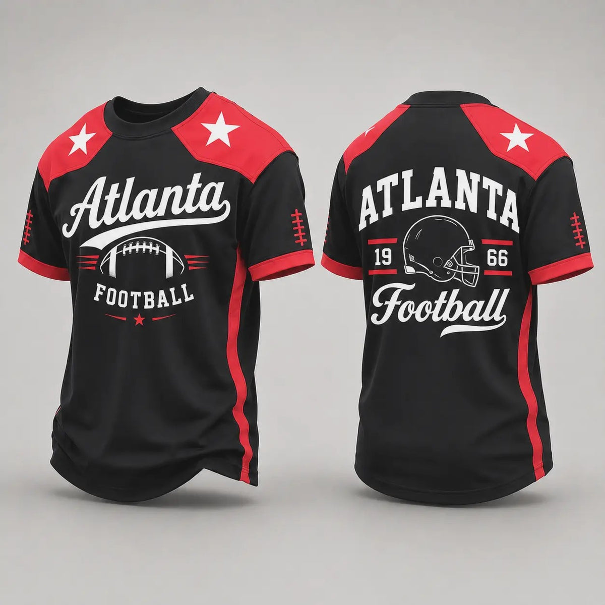 Retro City Football Graphic Crew Neck Soccer Jersey