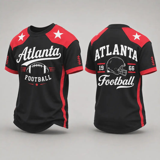 Retro City Football Graphic Crew Neck Soccer Jersey