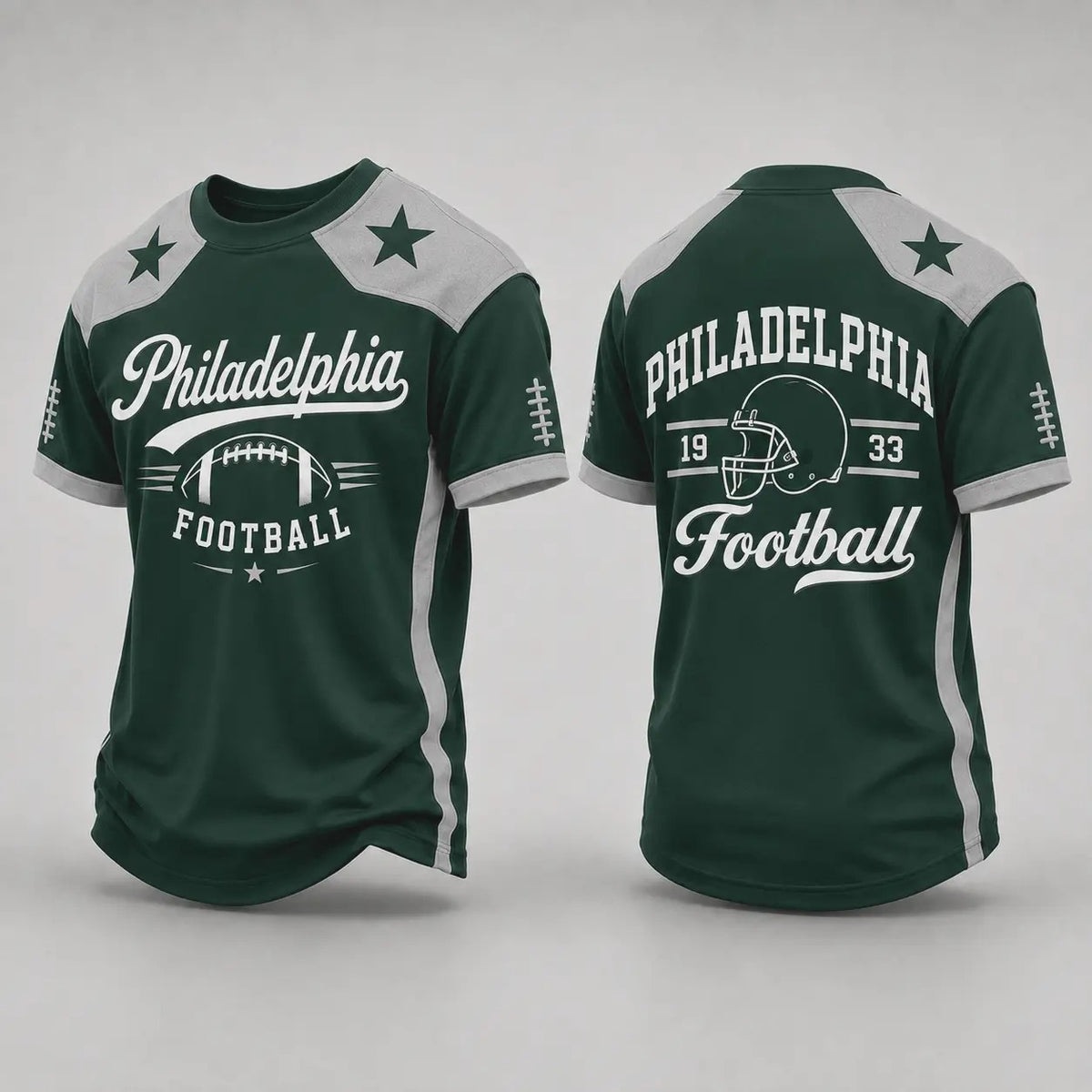 Retro City Football Graphic Crew Neck Soccer Jersey