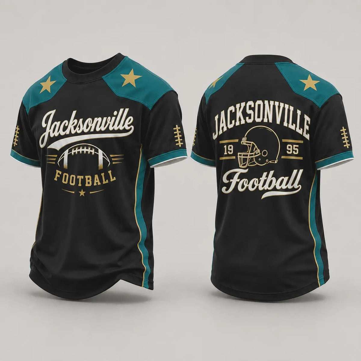 Retro City Football Graphic Crew Neck Soccer Jersey