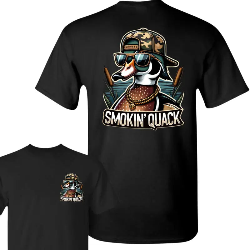 Smokin' Quack Funny Camo Duck T-Shirt / Sweatshirt / Hoodie