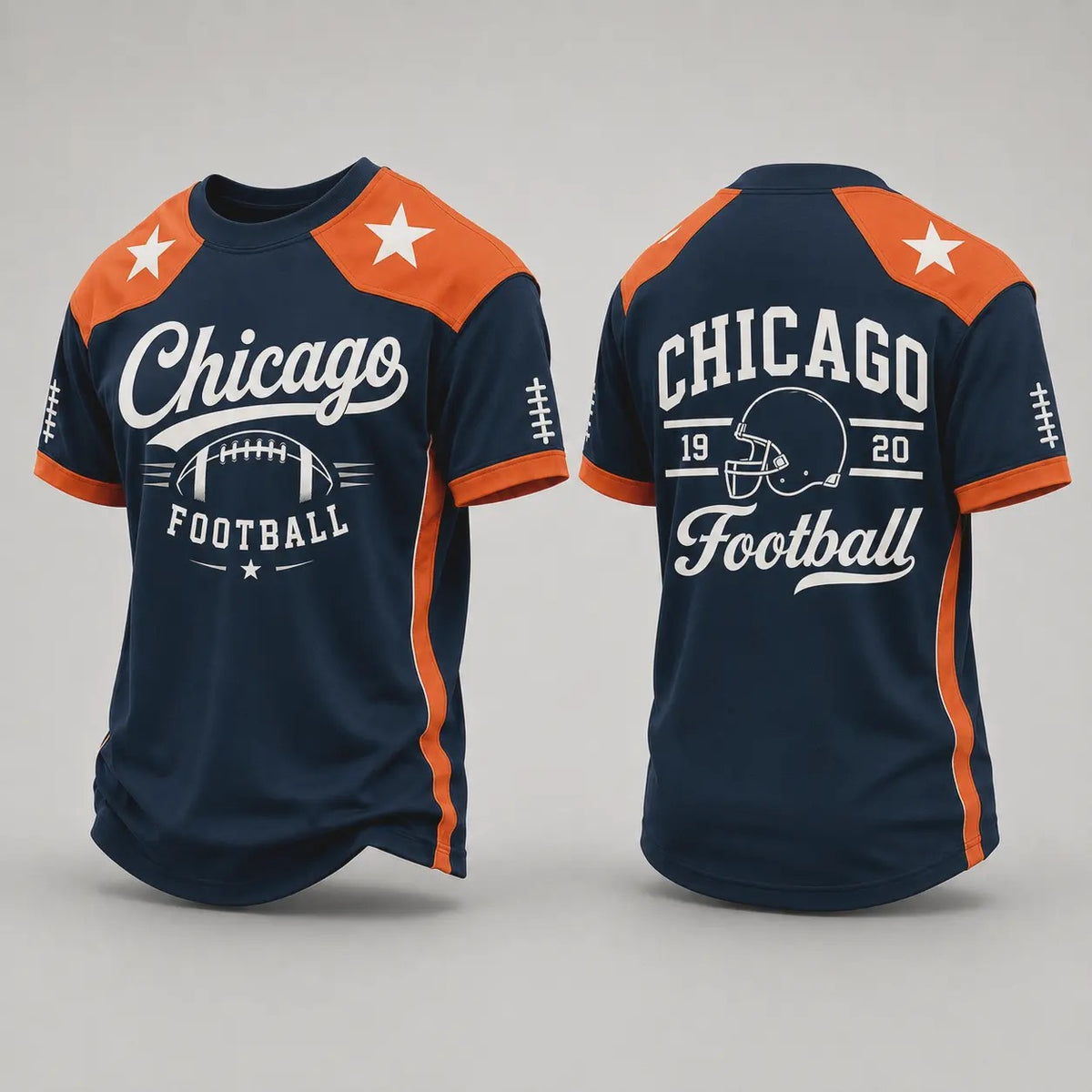 Retro City Football Graphic Crew Neck Soccer Jersey