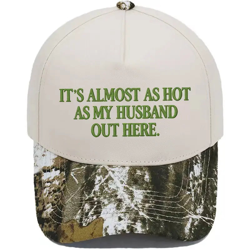 Embroidered Almost As Hot As My Husband  Baseball Cap
