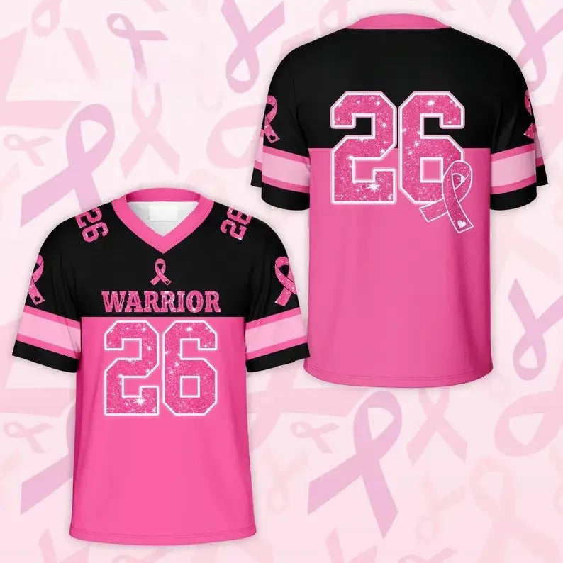 Breast Cancer V Neck Soccer Jersey