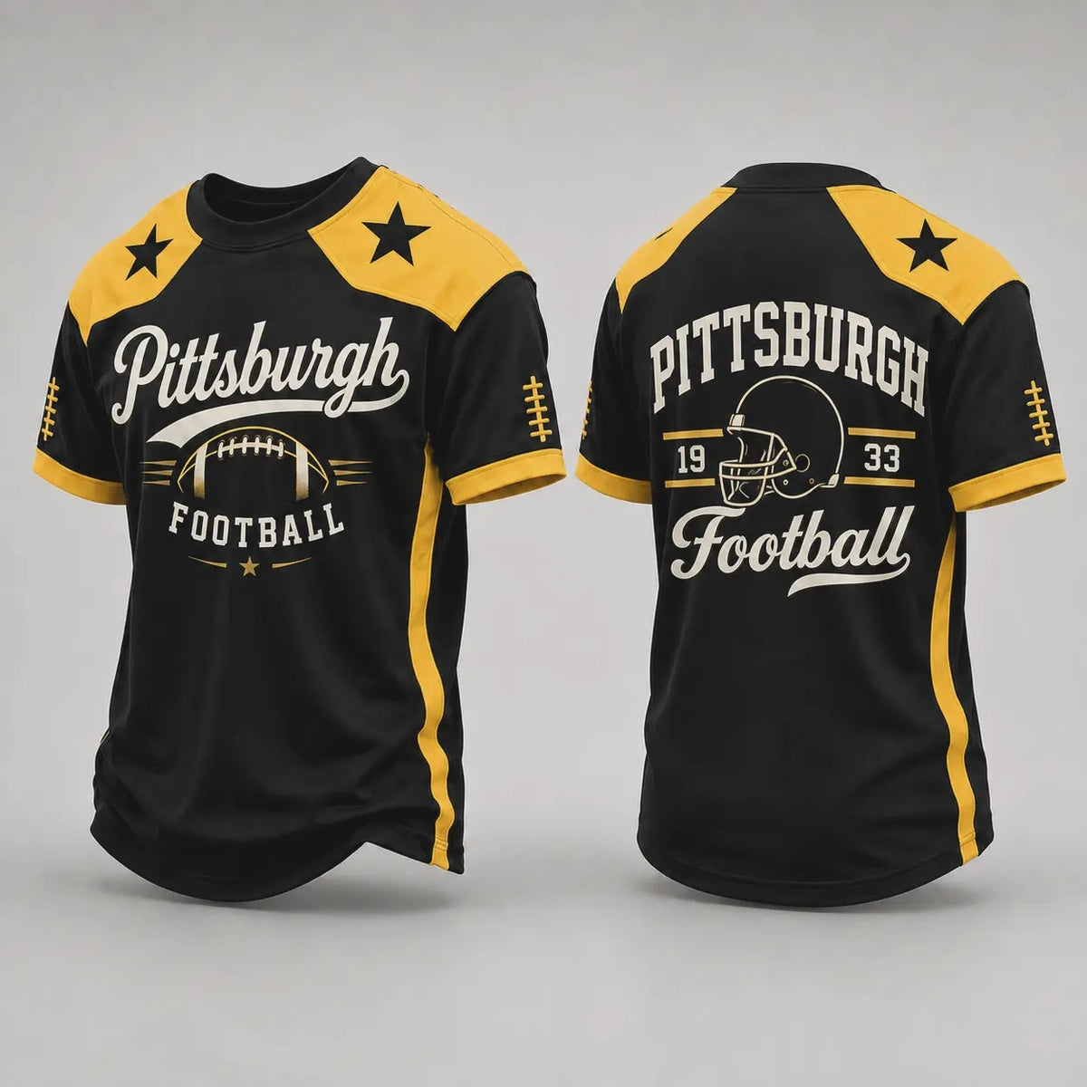 Retro City Football Graphic Crew Neck Soccer Jersey