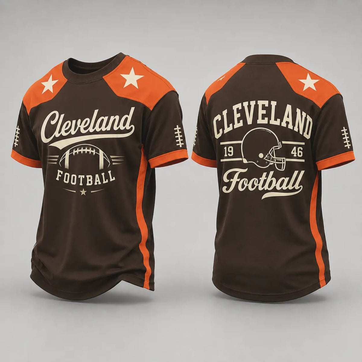 Retro City Football Graphic Crew Neck Soccer Jersey