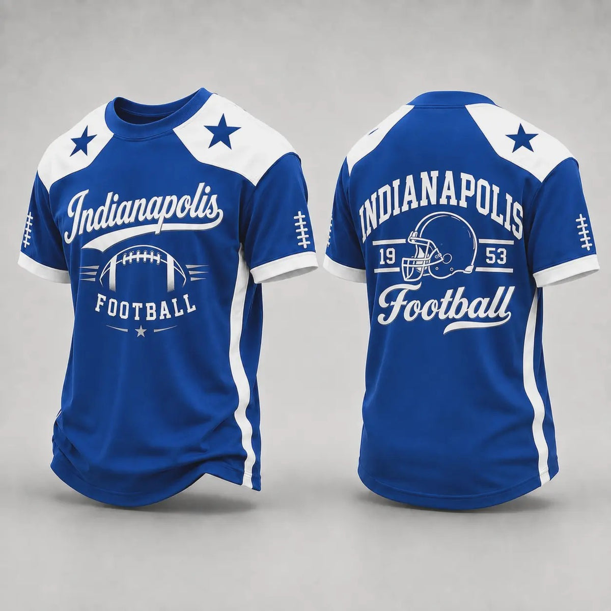 Retro City Football Graphic Crew Neck Soccer Jersey