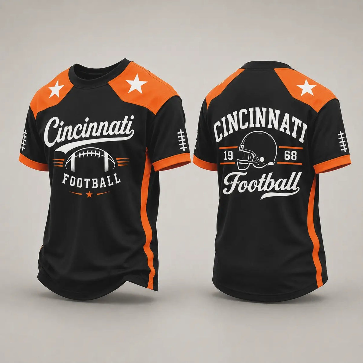 Retro City Football Graphic Crew Neck Soccer Jersey