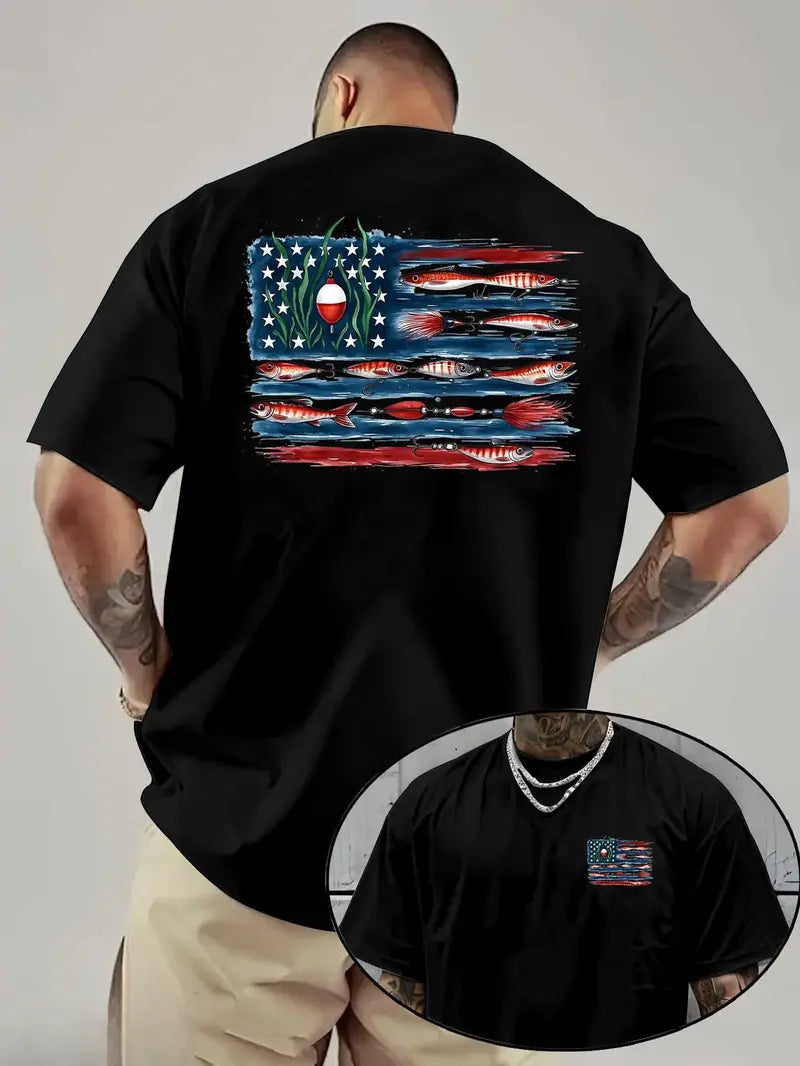 Vintage American Flag Fishing Lures T-Shirt / Sweatshirt / Hoodie