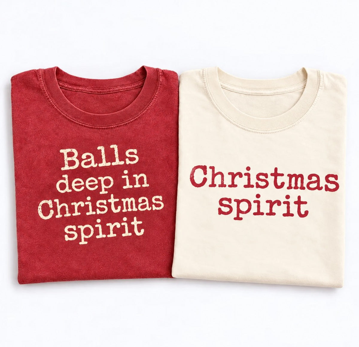 Funny Christmas Spirit Matching Couple T-Shirt / Sweatshirt / Hoodie
