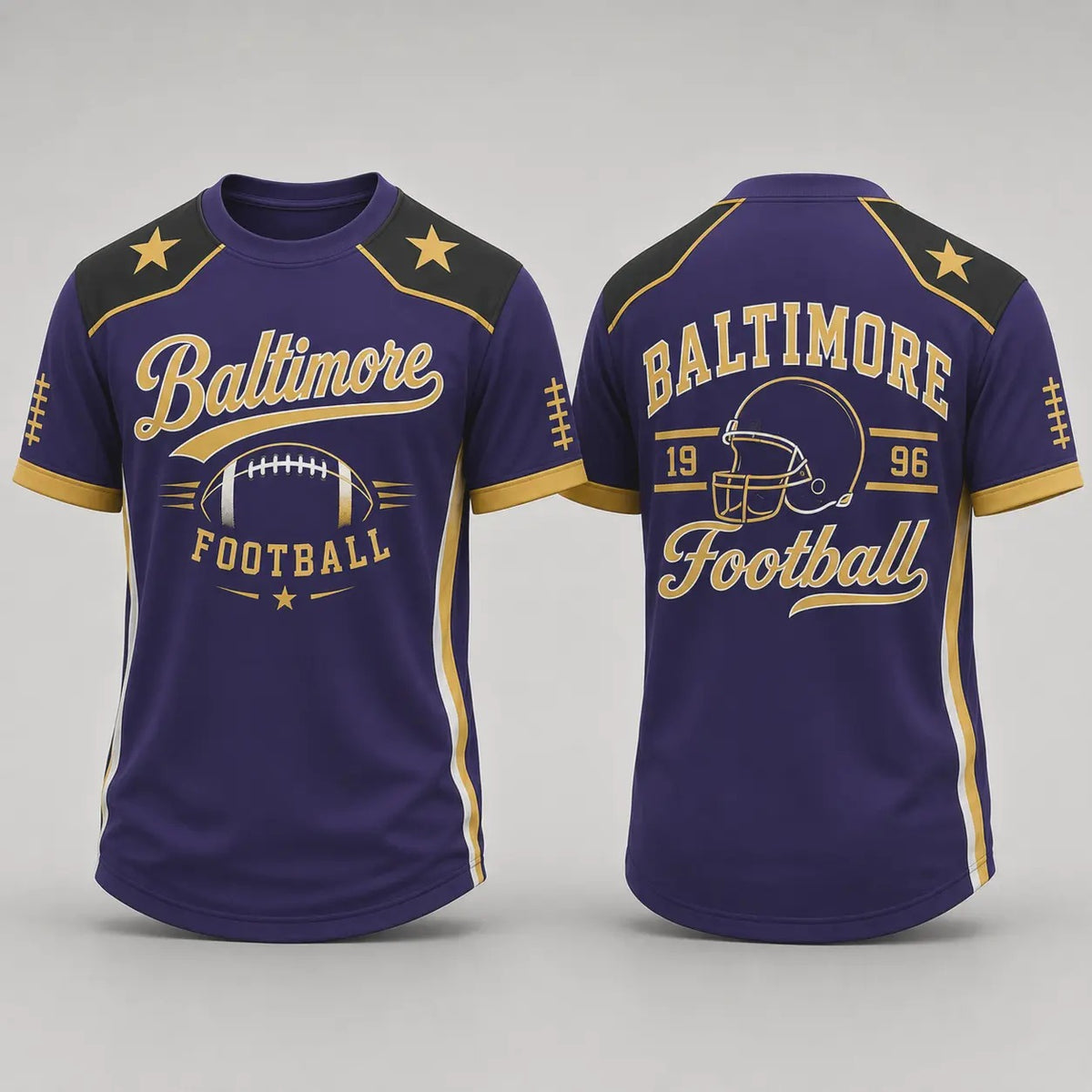 Retro City Football Graphic Crew Neck Soccer Jersey