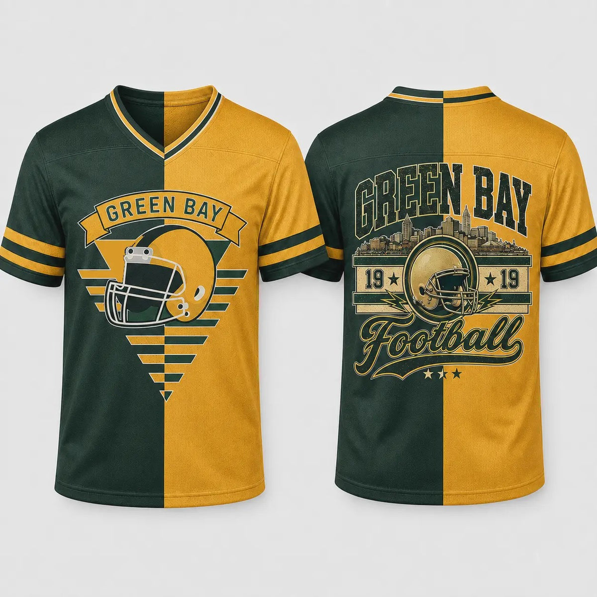Retro City Football Two Tone V Neck Jersey