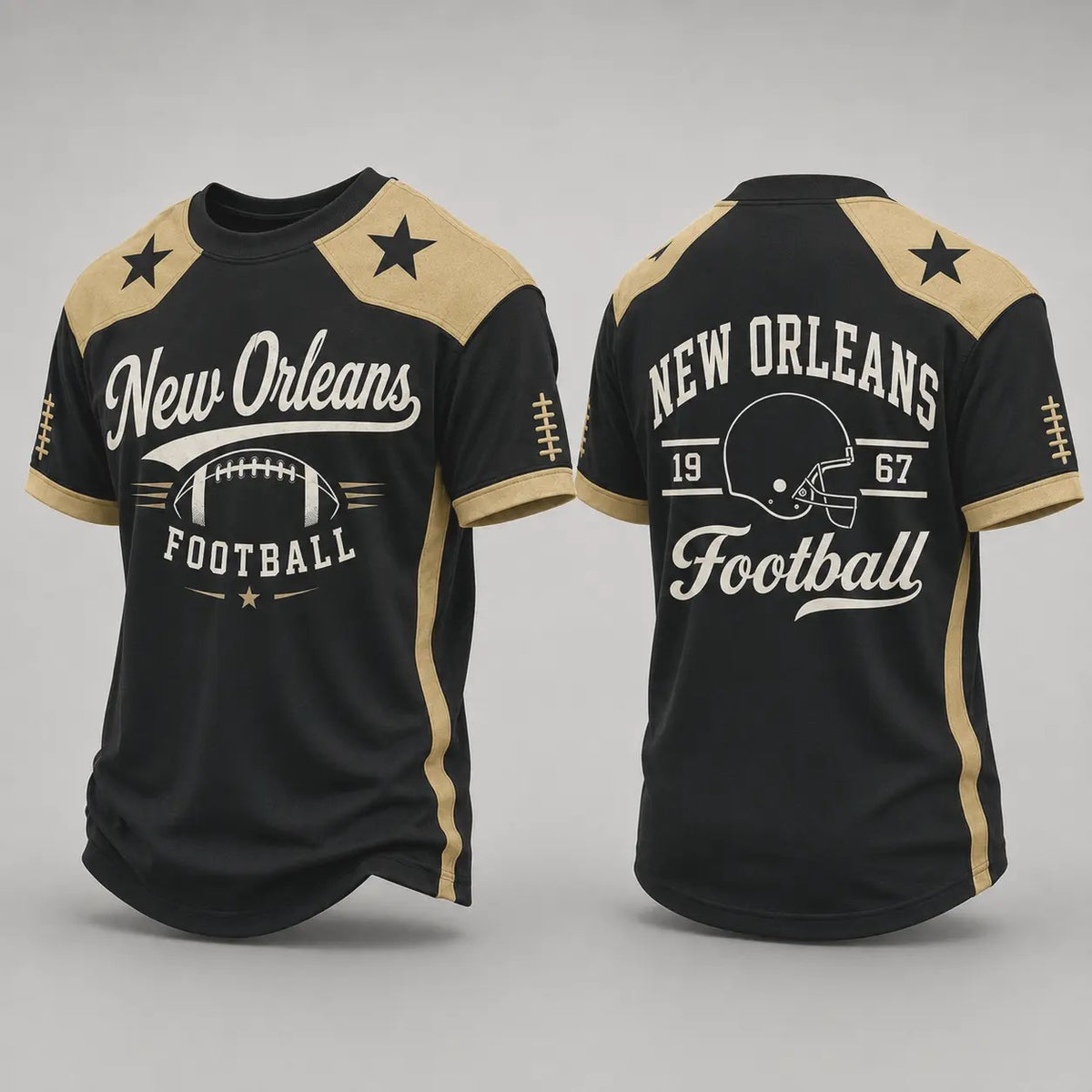 Retro City Football Graphic Crew Neck Soccer Jersey
