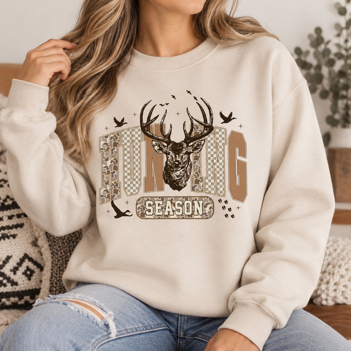 Hunting Season Deer Head Design T-Shirt / Sweatshirt / Hoodie