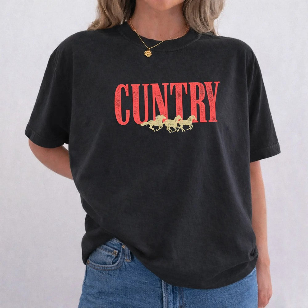 Retro Funny Cowgirl Rodeo Print T-Shirt / Sweatshirt / Hoodie