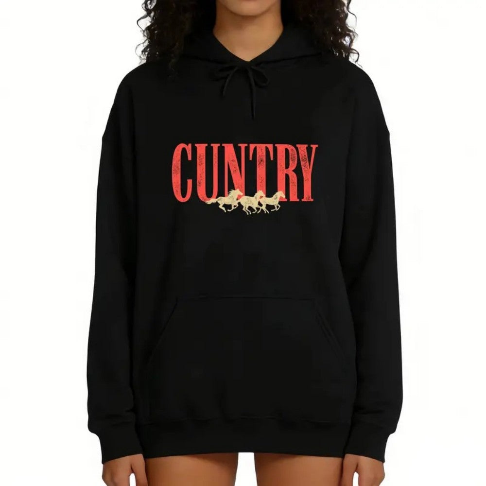 Retro Funny Cowgirl Rodeo Print T-Shirt / Sweatshirt / Hoodie