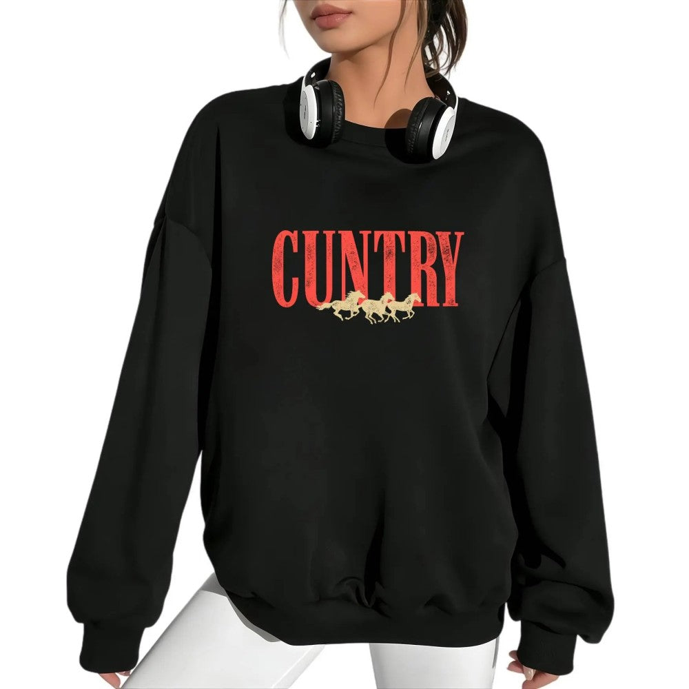 Retro Funny Cowgirl Rodeo Print T-Shirt / Sweatshirt / Hoodie
