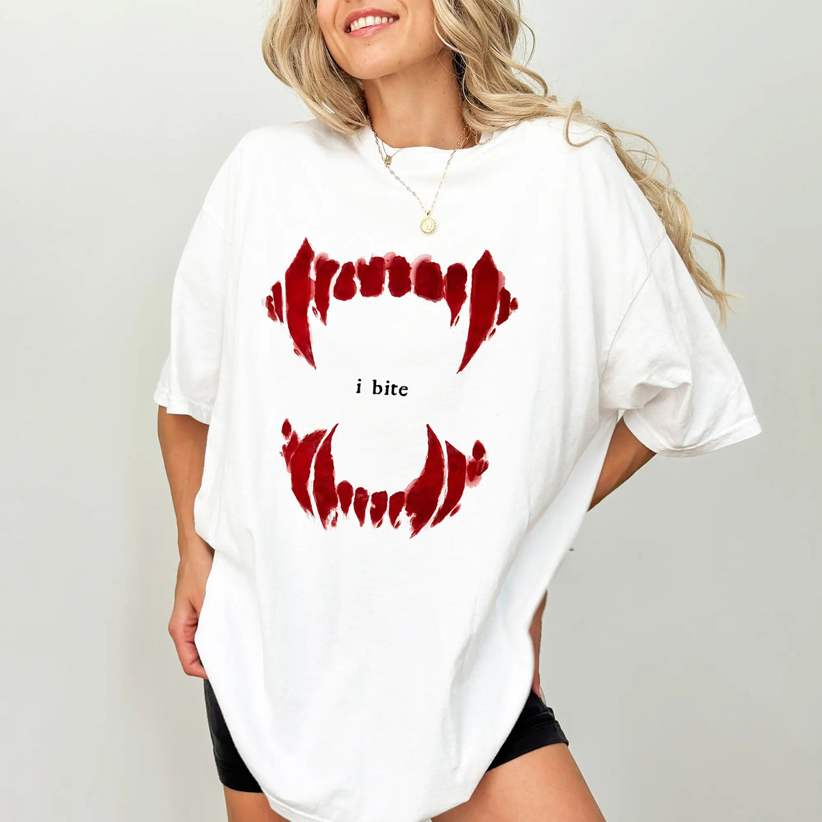 I Bite Gothic Vampire Mouth T-Shirt / Sweatshirt / Hoodie