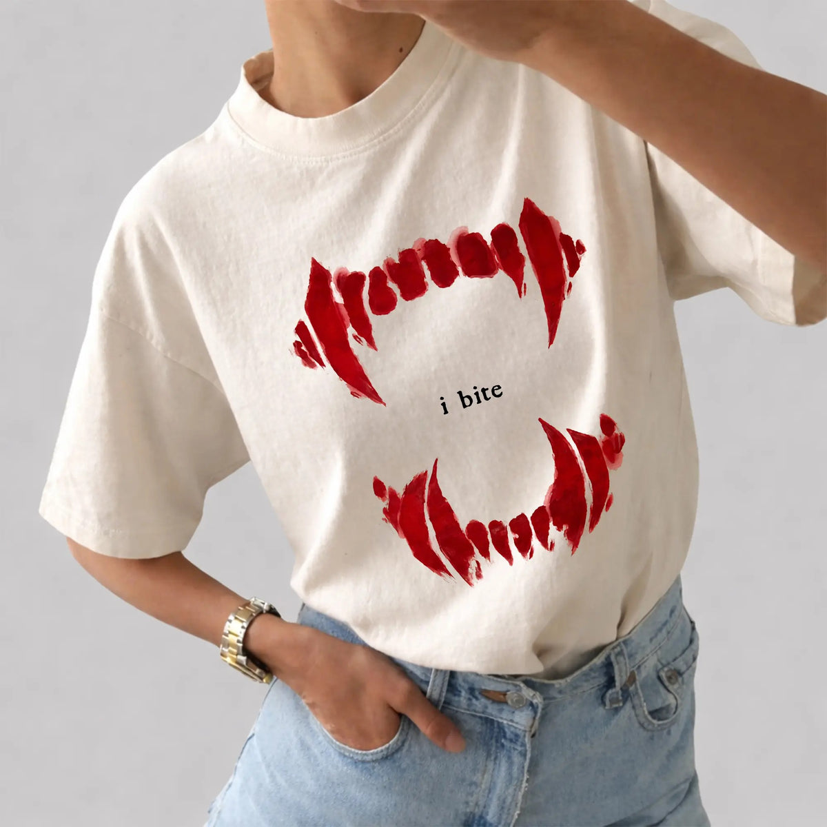 I Bite Gothic Vampire Mouth T-Shirt / Sweatshirt / Hoodie