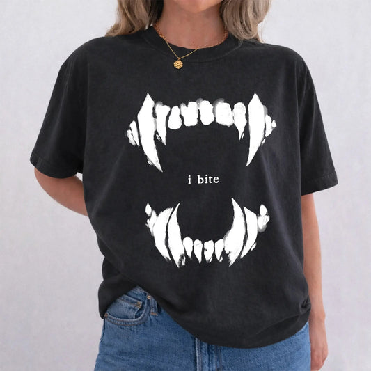 I Bite Gothic Vampire Mouth T-Shirt / Sweatshirt / Hoodie