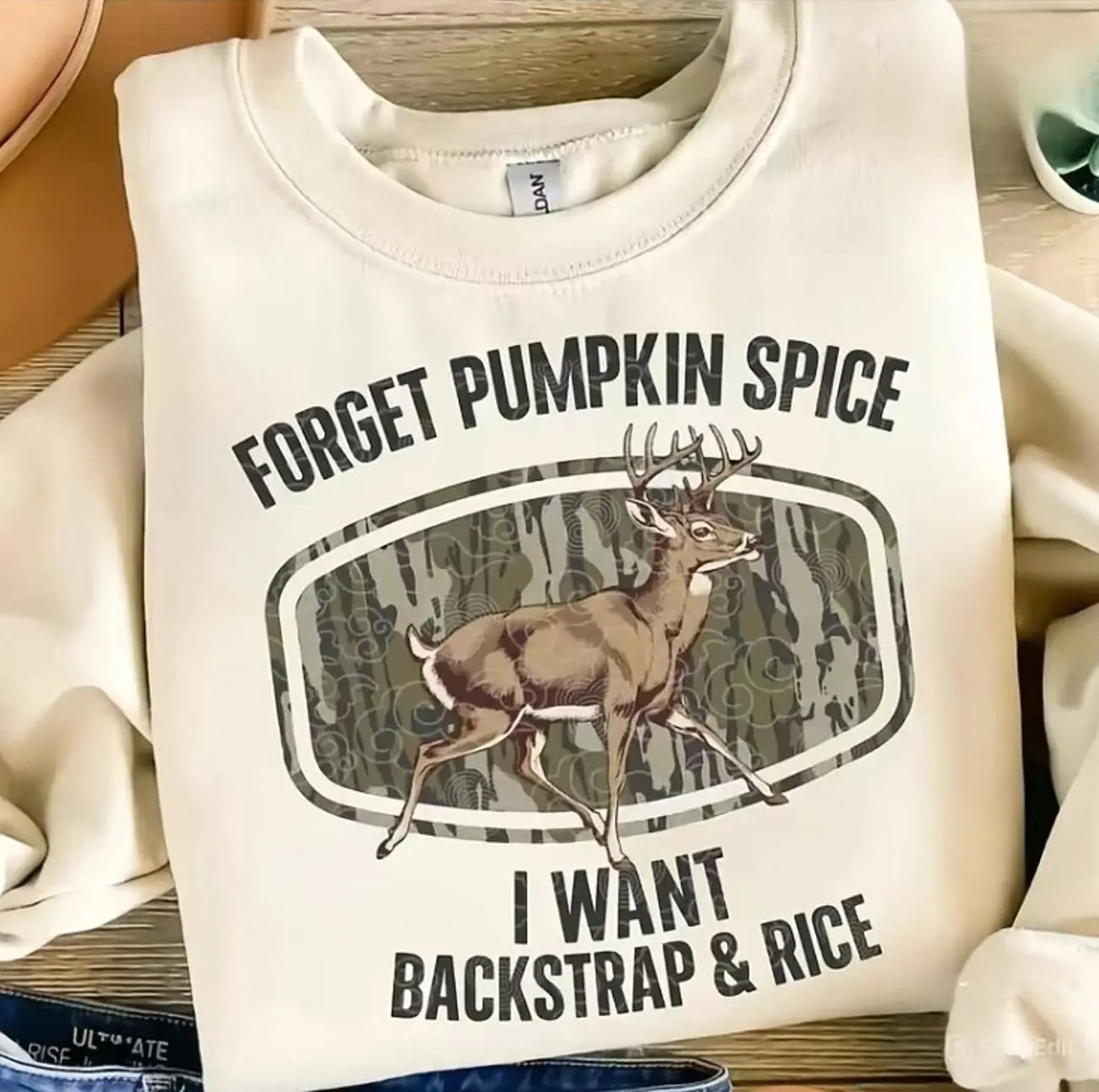 Deer Hunting Backstrap And Rice Graphic T-Shirt / Sweatshirt / Hoodie