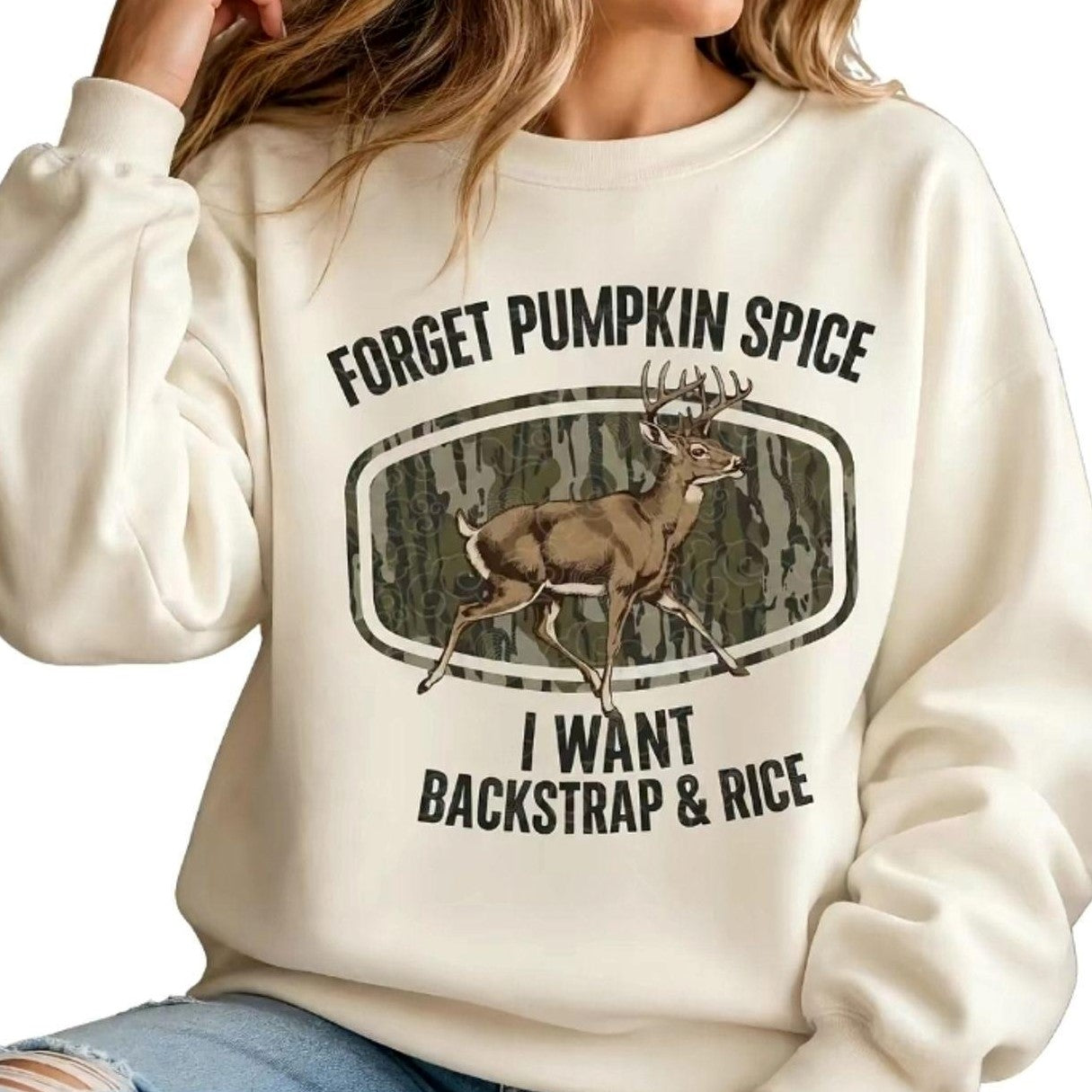 Deer Hunting Backstrap And Rice Graphic T-Shirt / Sweatshirt / Hoodie