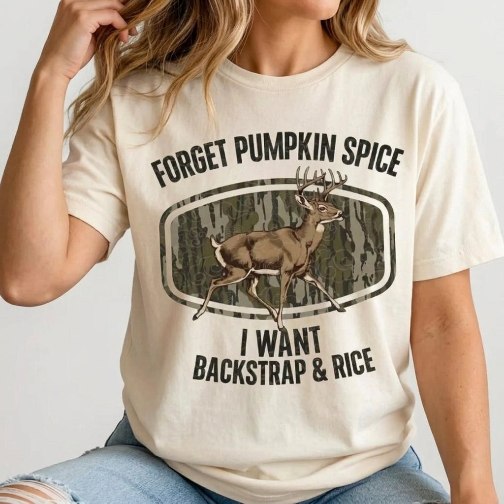 Deer Hunting Backstrap And Rice Graphic T-Shirt / Sweatshirt / Hoodie
