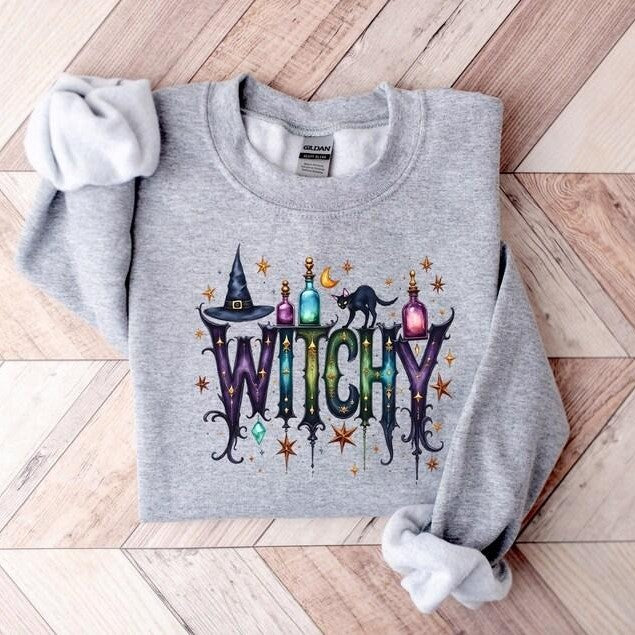 Vintage Halloween Witch Graphic T-Shirt / Sweatshirt / Hoodie