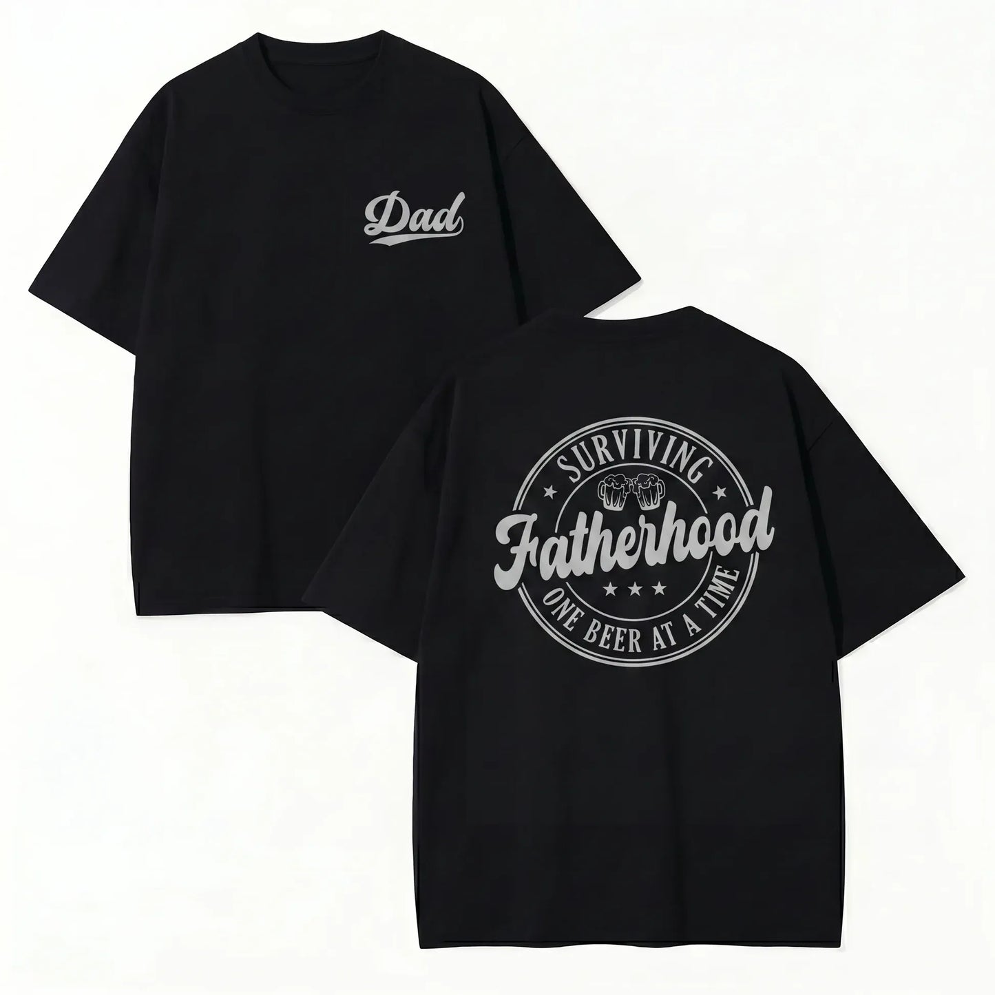 Surviving Fatherhood One Beer At A Time Funny Dad Graphic T-Shirt / Sweatshirt / Hoodie
