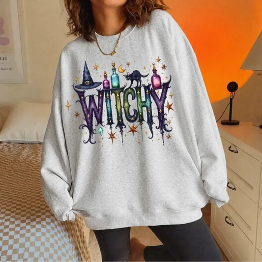 Vintage Halloween Witch Graphic T-Shirt / Sweatshirt / Hoodie